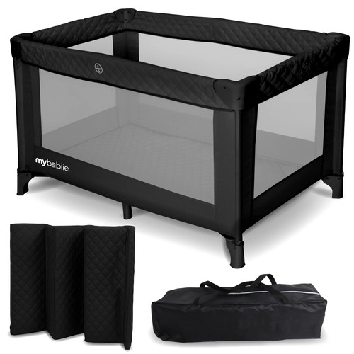 Babiie travel cot black - my,
