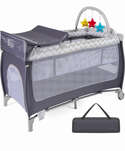 Portable grey baby play - baby, pen