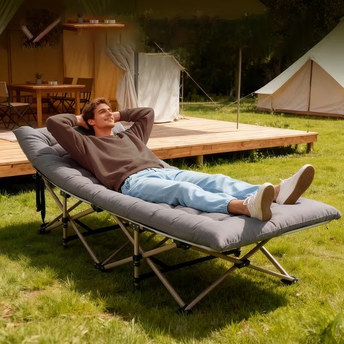 Single camping cot folding - camping,
