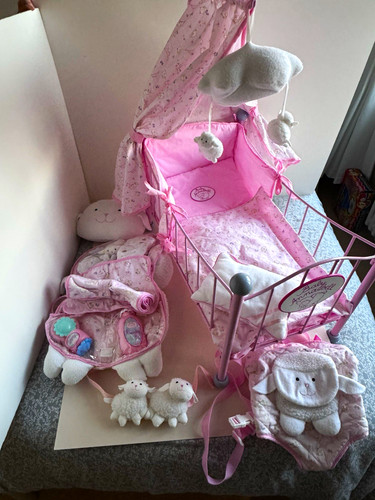 Baby annabell pink crib cot - baby,